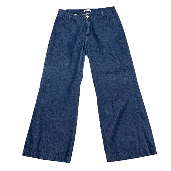 Marisa City Wide Leg High Rise Jeans 42 30x28 Womens Sailorcore Coastal Preppy - Picture 1 of 5